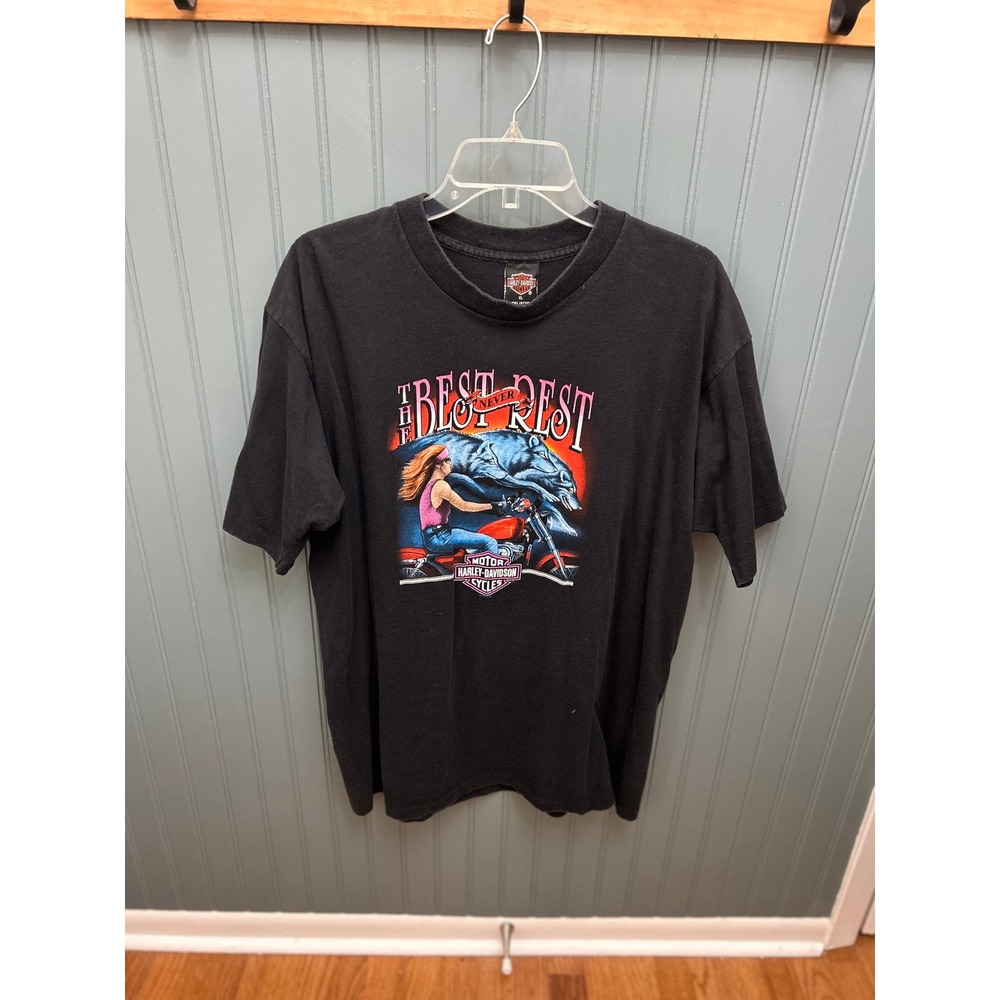 Vintage Harley Davidson Cape Fear Fayetteville NC‎ Biker T Shirt XL